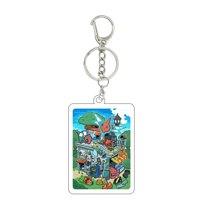 Ptcg Pocket 5cm Anime Fashion Squirtle Bulbasaur Psyduck Cartoon Diy Acrylic Action Keychain Backpack Pendant Accessories Charm