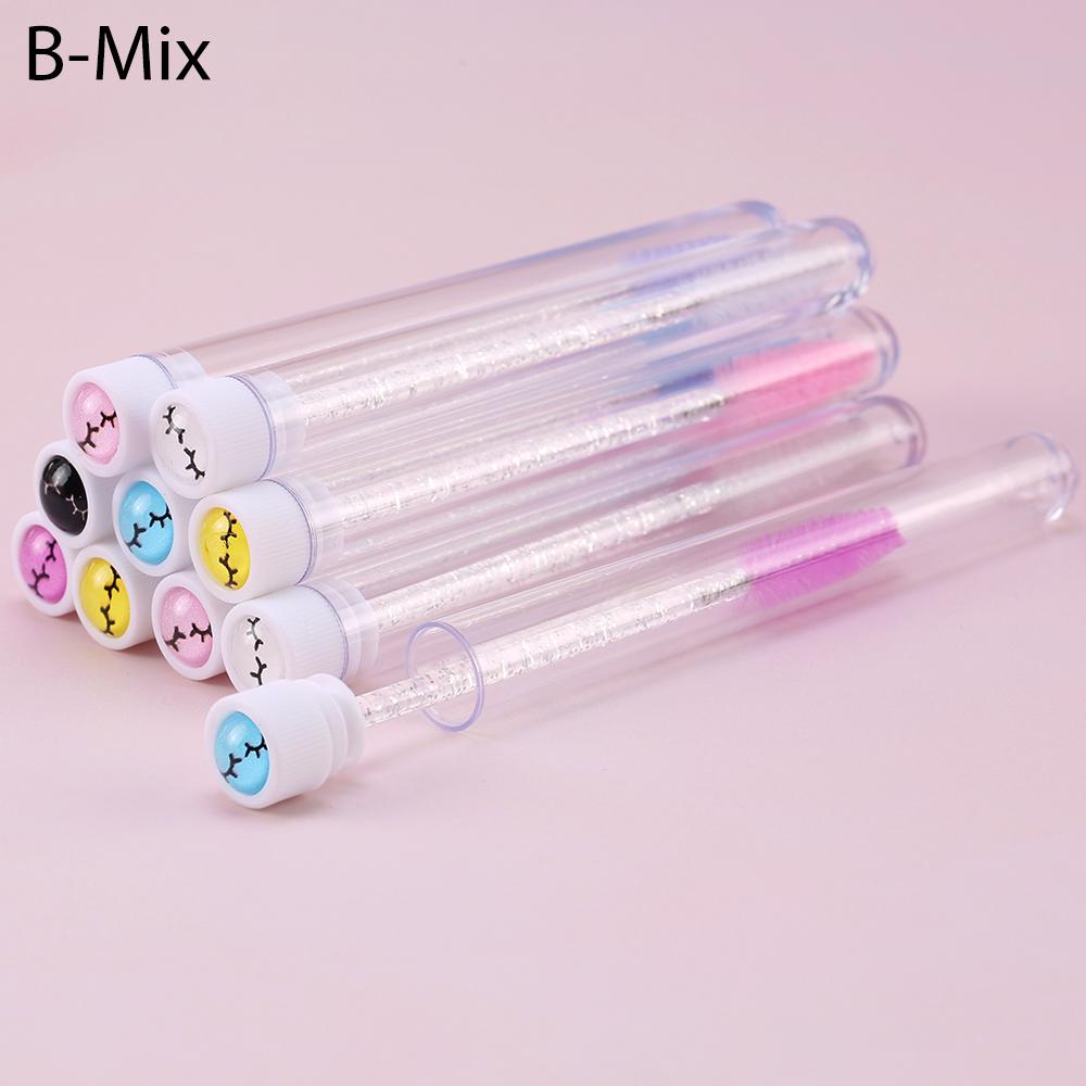 10/20Pc New Reusable Eyebrow Brush for Eyelash Extension Crystal Eyelash Brush Make Up Micro Drill Tube Mascara Stick Applicator