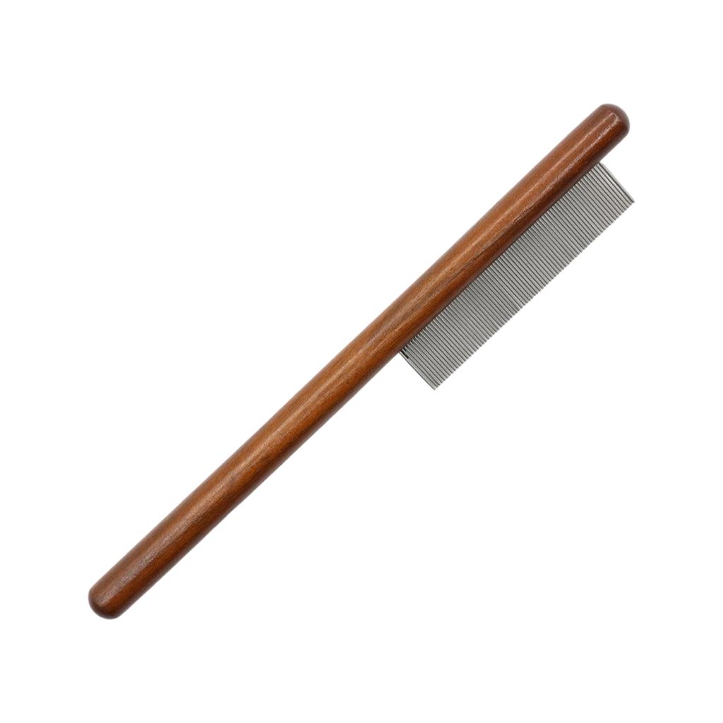 Pet Comb,  Wood Handle, Single  Flea Comb, Dog Grooming Comb, Lice Removal Long Needle Comb