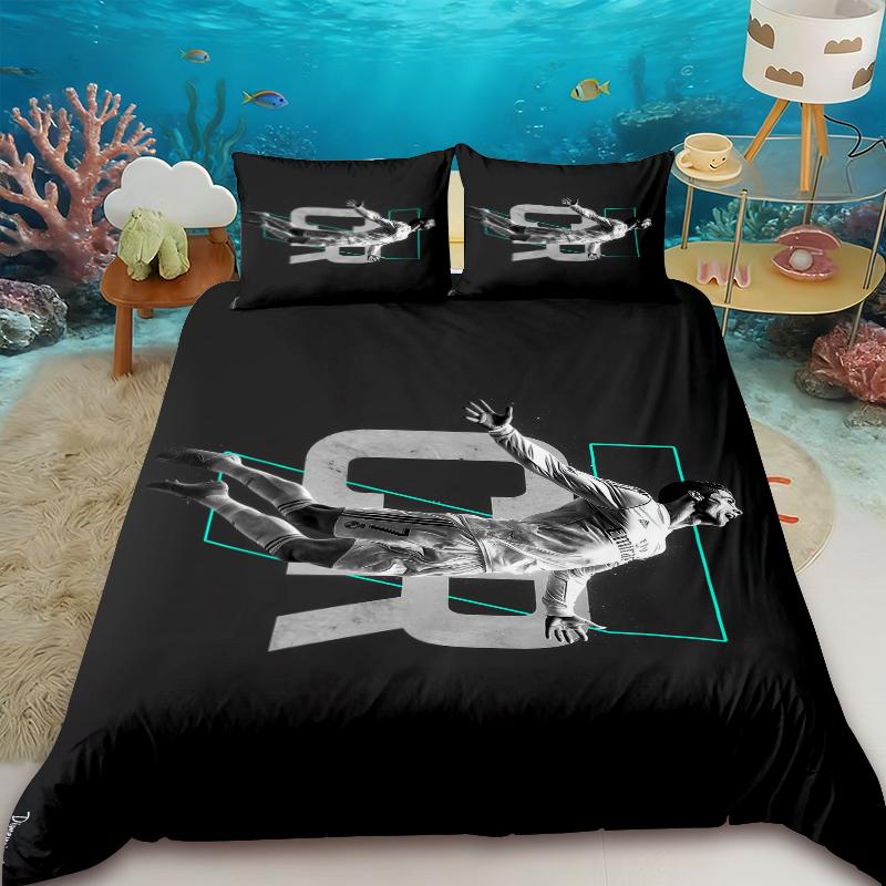 

Duvet Cover CR7 Football Star R-Ronaldo Printing Bedding Set Duvet Cover Comforter Bed Youth Kids Girl Boys Gifts 135x200cm