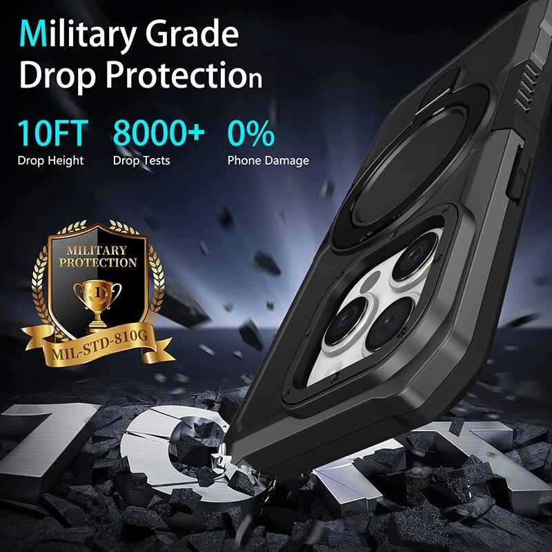 Für iPhone 11 Pro Max Handyhüllen mit Ringhalter Ständer Anti Shock Armor Case für iPhone 7 8 14 15 Plus XS XR 13 14 15 Pro Max