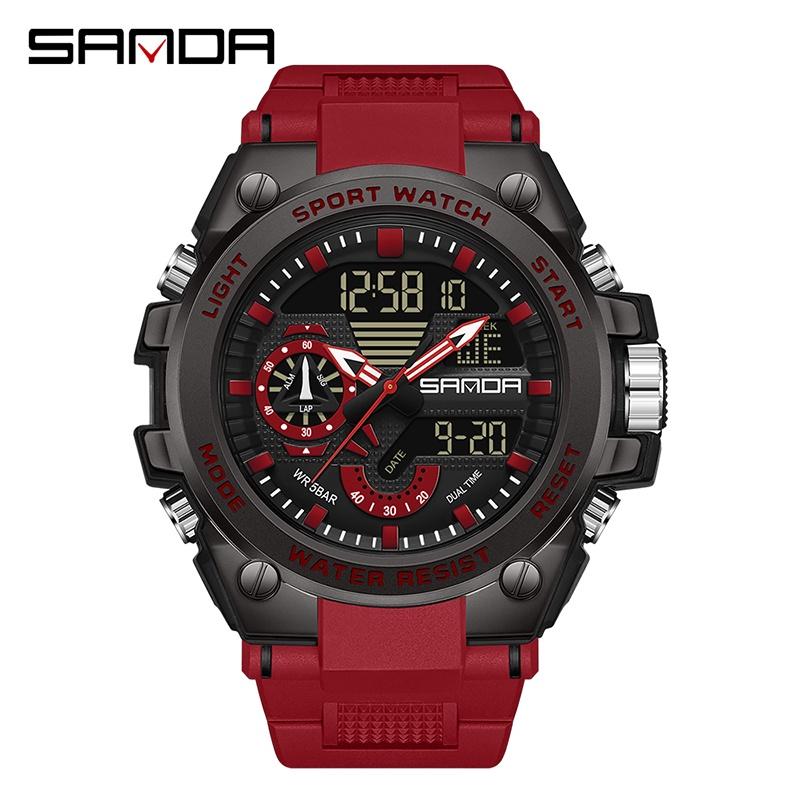 Sanda3302 Men's Digital Fashion Waterproof Outdoor Sports Multifunctional Electronic Watch