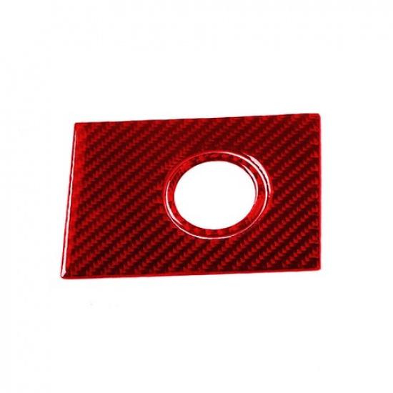 For Chrysler 300 2005-07 Red Carbon Fiber Rear Trunk Switch Button Panel Cover