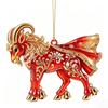 3/4/5PCS Shining Goat Hanging Ornament 2D Flat Christmas Tree Ornament  Bag Charms