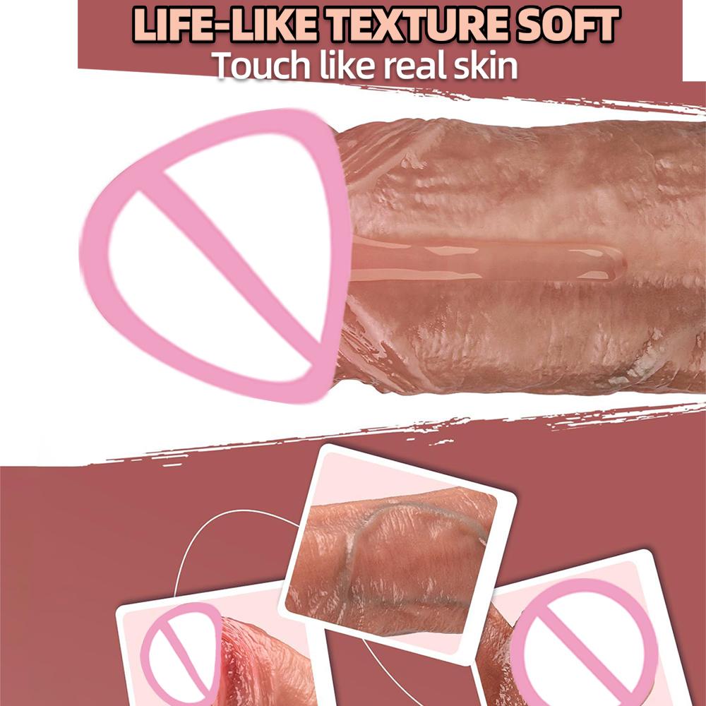 Thick Dildo Vibrator For Women Realistic Dildos Penis Remote Control Thrusting Heated Vibrators Sex Toys Anal G Spot Stimulators