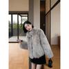 Fur Jacket Women's Light New Imitation Fox Hair Short Stand-up Collar Warm Wool Coat Cotton Coat Winter