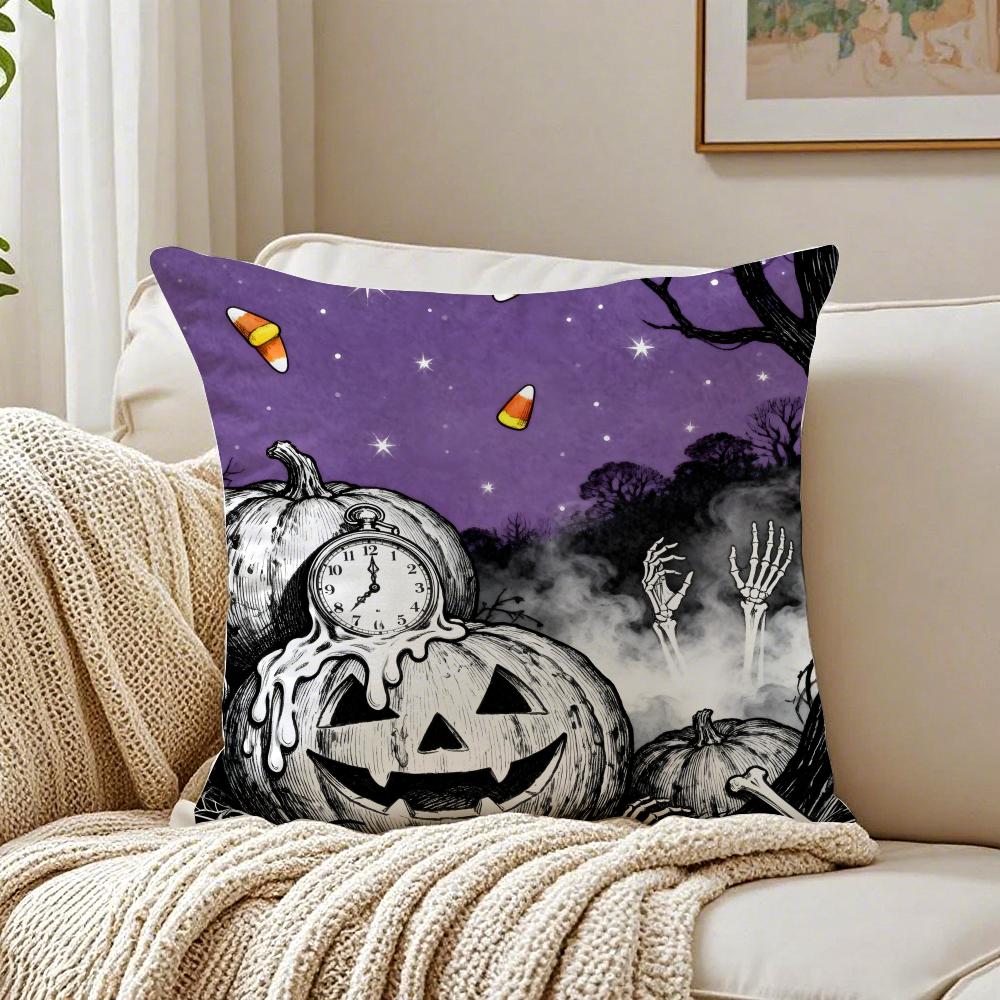 Surreal Halloween Cushion Cover Pillowcase Antidustmite Living Room Sofa Decor Cushion Room