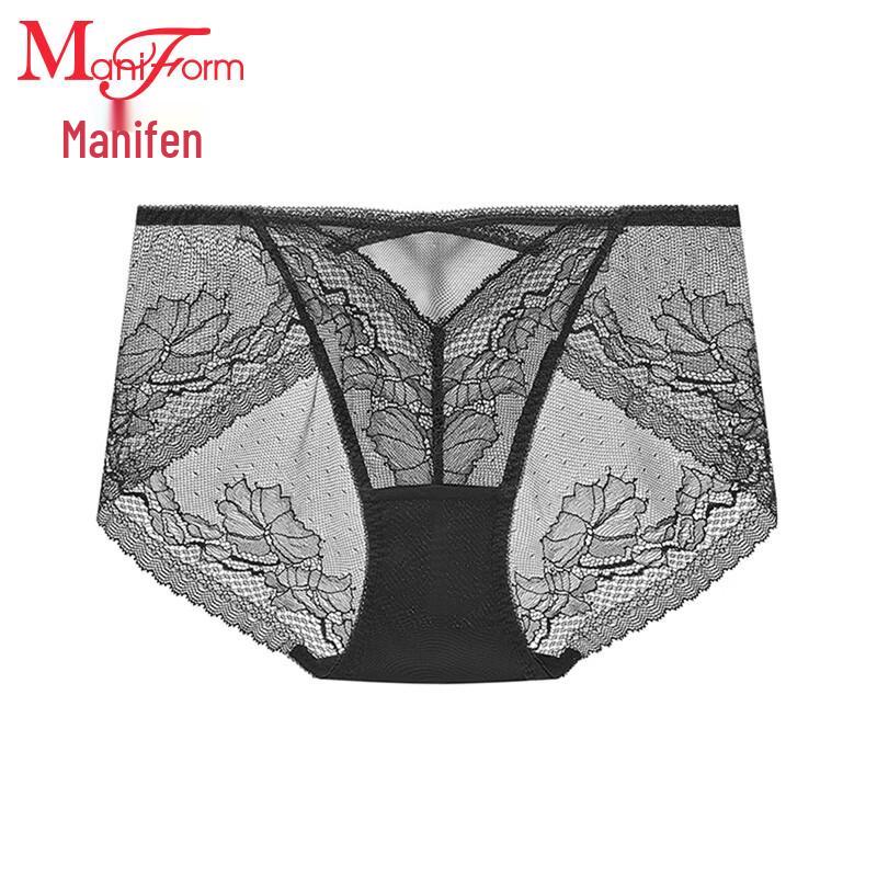 Maniform Women's Sexy Lace Low-Rise Antibacterial Briefs