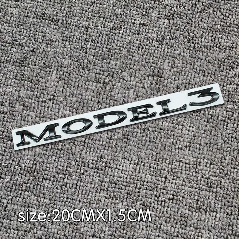 3d ABS Chrome Red Black Logo Model 3 Y X S Emblem Letters Nameplate Car Trunk Badge Decal For Tesla Model3 XYS Model number labe