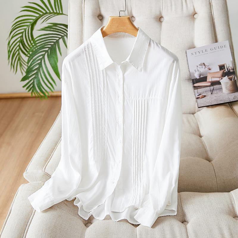 Lapel Long-sleeved Shirt Women's New Top Exquisite Commuter Shirt