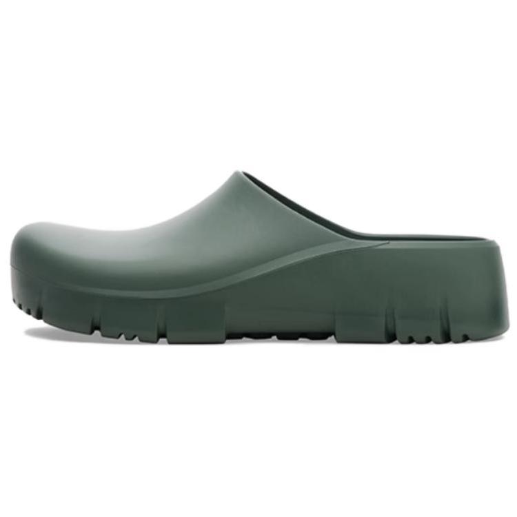 Birkenstock Slip Resistant Closed Toe Slippers Unisex Green Regular Loose Fit 1025957 40