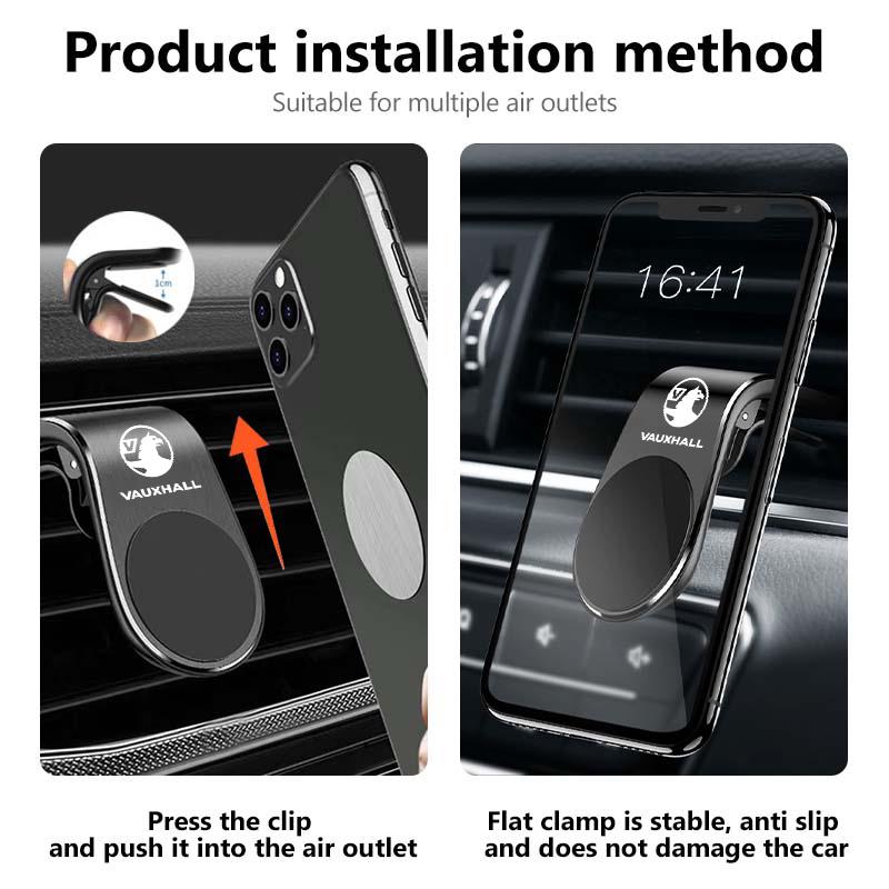 Car L Type Metal Magnetic Phone Holder Interior Accessories For Vauxhall Corsa VXR Crossland Combo Life Astra Mokka Grandland