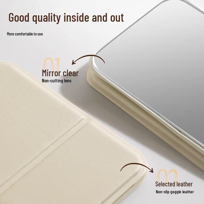 SPACEXPERT Tragbarer, zusammenklappbarer Schminkspiegel