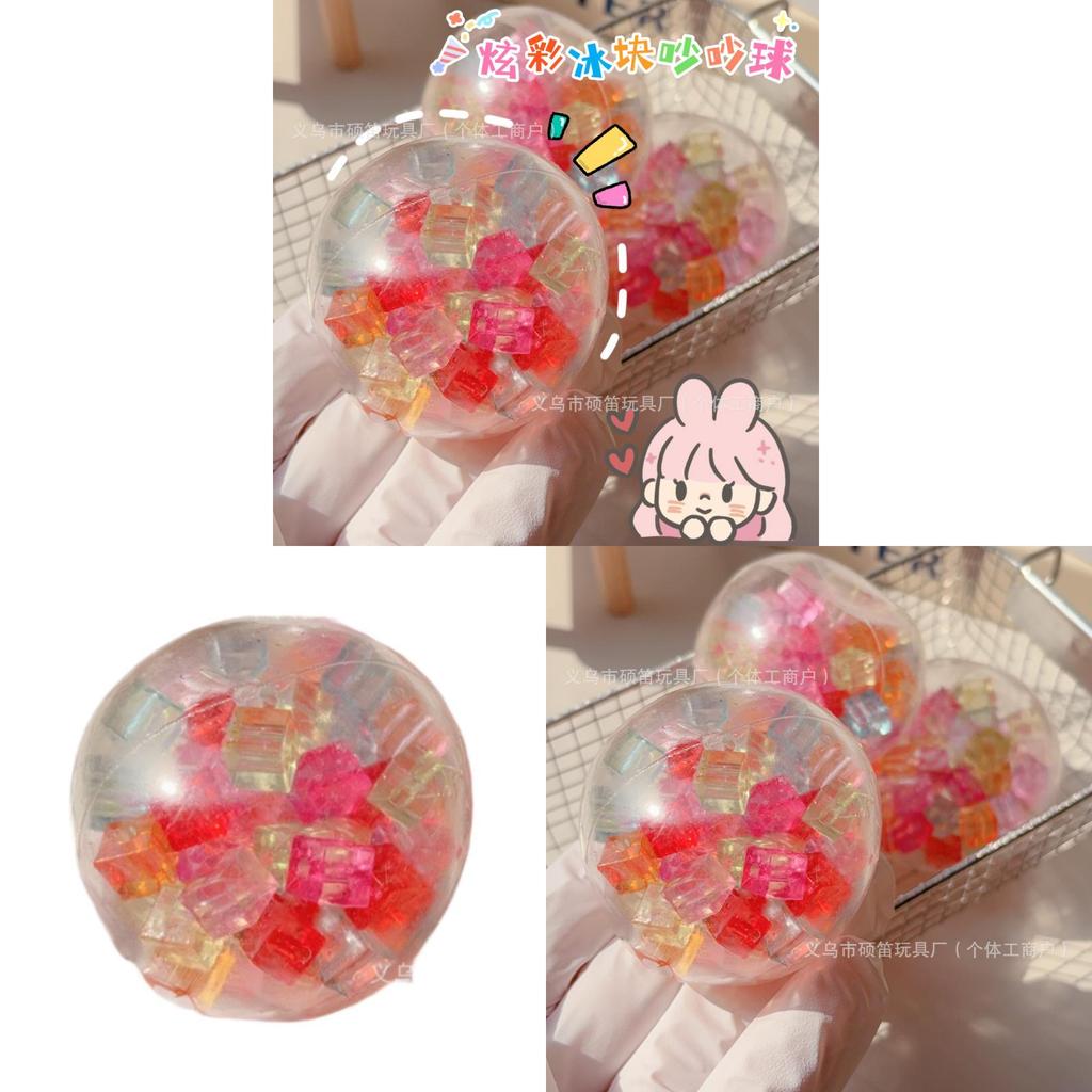 Tpr Colorful Ice Cube Handcraft Stress Ball For Kids And Teens