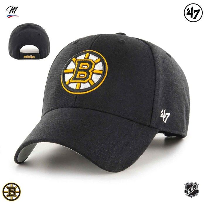 Casquette Relaxed Fit - 47 Brand - MVP Boston Bruins - Noir - Ajustable - Couronne structurée