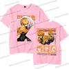 New Demon Slayer Zenitsu Agatsuma T Shirt Men Fashion Manga T-shirts Cool Two-sided Graphics Unisex Tops Anime Homme Camiseta