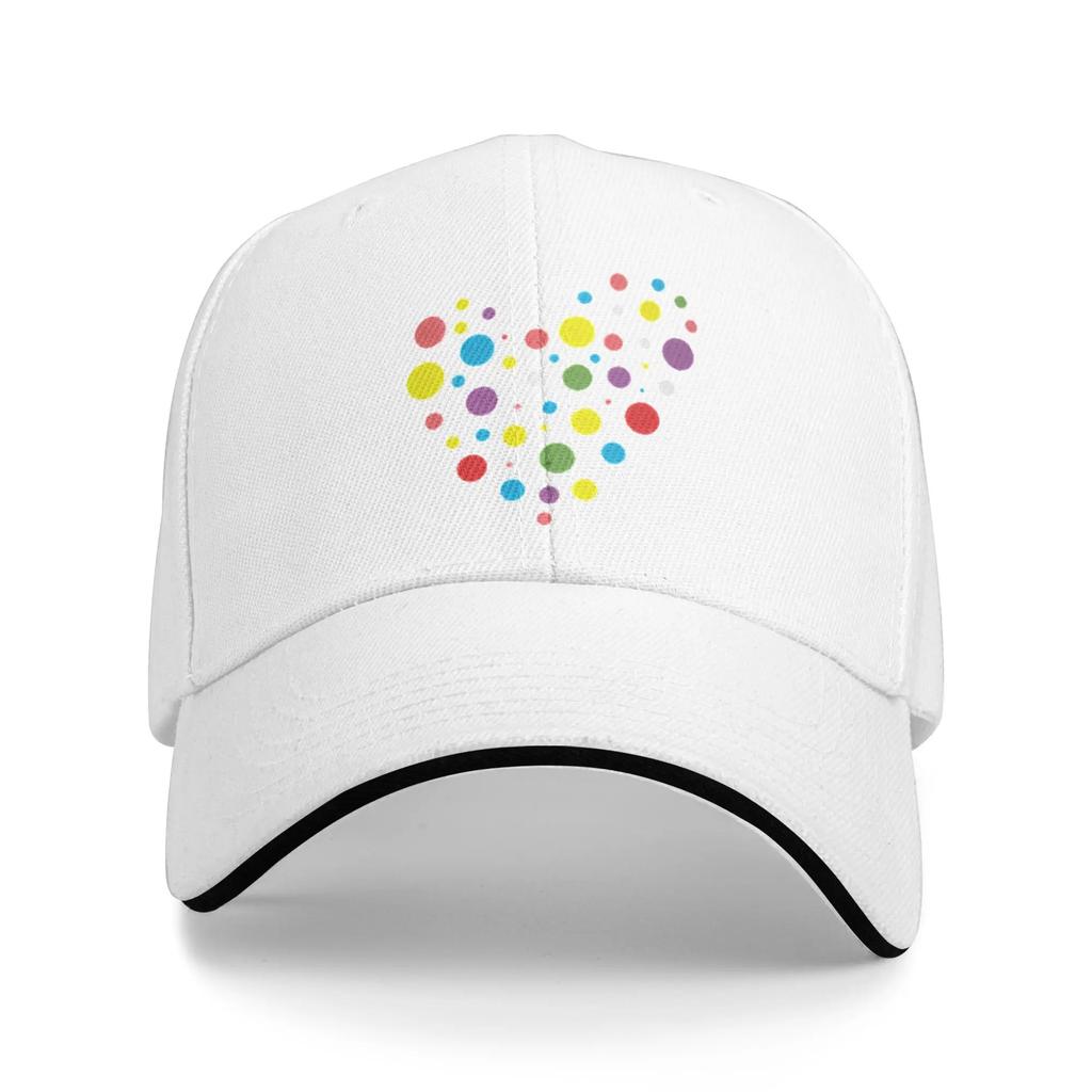 Summer Dot Day Baseball Cap Dot Heart Cute Candy Outdoor Sports Casual Custom DIY Sun Trucker Hat UnisexTeens Caps