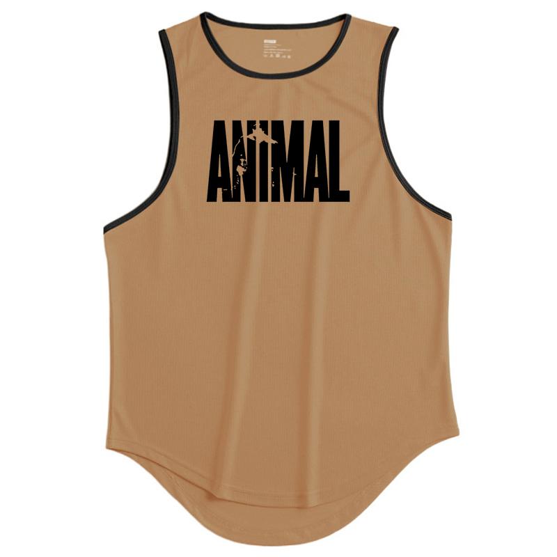 

Muscleguys Running Vests Mens Summer Gym Animal Tank Tops Fitness Clothing Quick-drying Loose Bodybuilding Basketball Sleeveless Shirts XXL темно-сірий колір