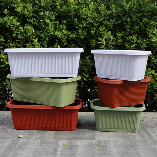 Flowerpot with Porous Drainage Design for Healthy Vegetable Growth Deepened Widened Pot Durable Material Ideal for Leeks Lettuce Chives Balcony Garden
