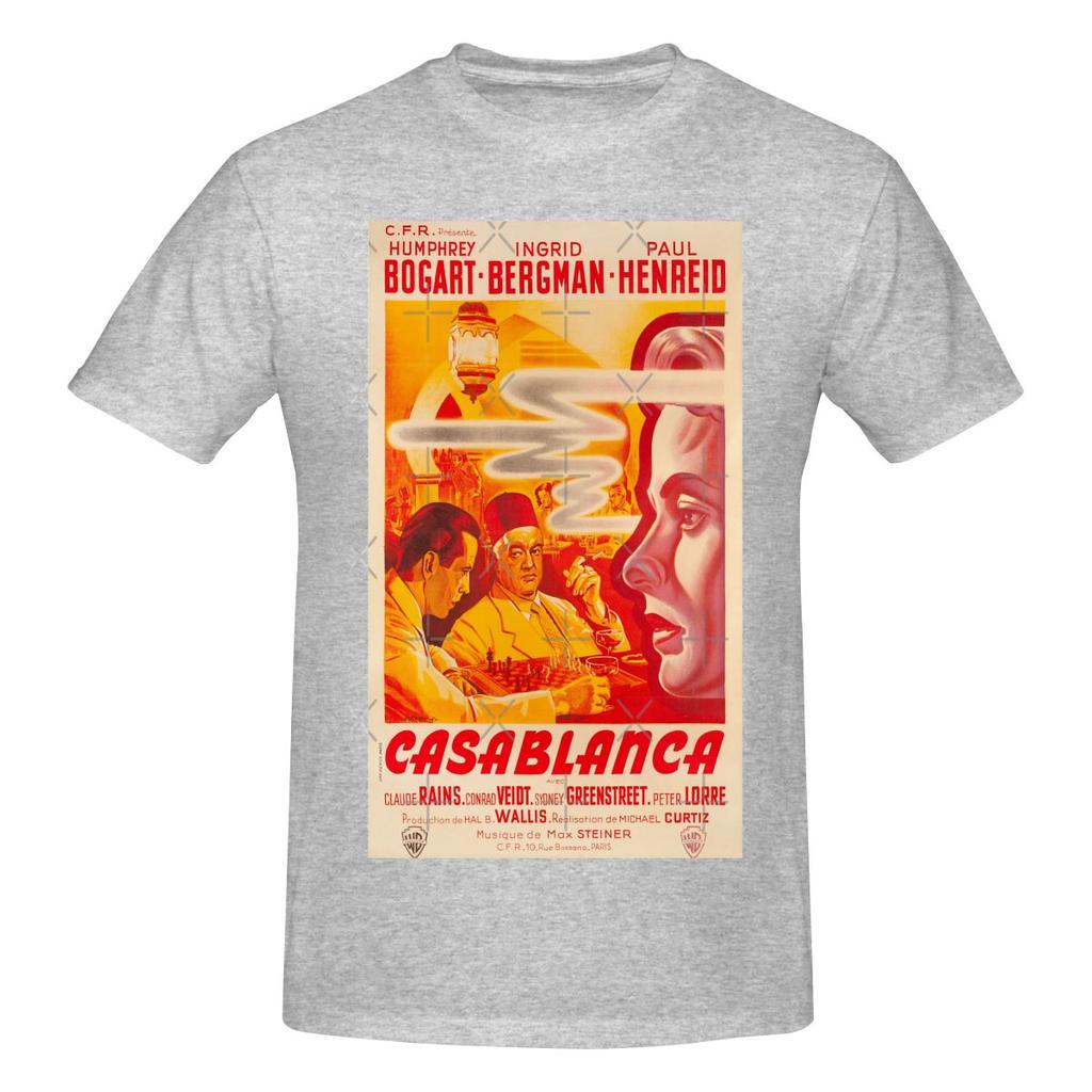 Funny Casablanca Movie Unisexs Tshirt Printed Tops are loose and slim fit Womens Tshirts
