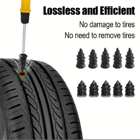 2026-HOT Car Tire Repair Kit Puncture Plug Tools Tyre Puncture Emergency for Tire Strips Stirring Glue Repair Tool Kit Valve Stems 1
