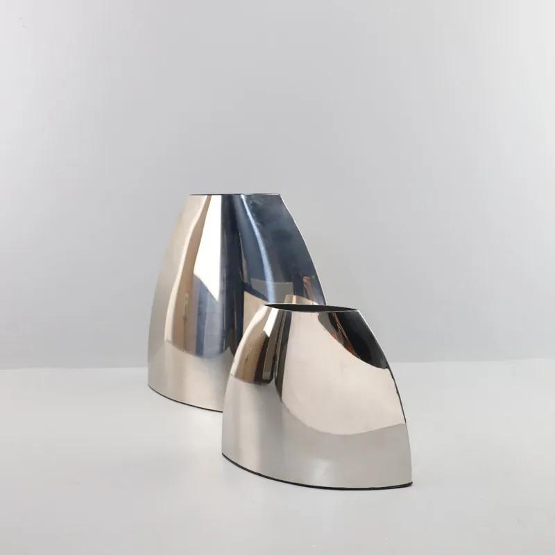 Luxury Mirror Stainless Steel Curved Vase, Flower Pot, Dining Table Decoration Ornament, Living Room Flower Arrangement