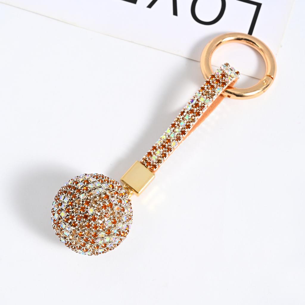Rhinestone Ball Alloy Keychain Cute Car Key Ring For Men Women Bag Backpack Decor Hanging Pendant Fashion Jewelry Accessories