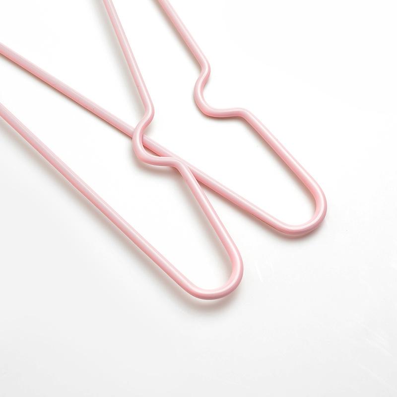 5/10/20 PCS Kids Clothes Hanger Racks Metal + PVC Plastic Candy Color Hangers Non-slip Coats Hanger Baby Clothing Organizer