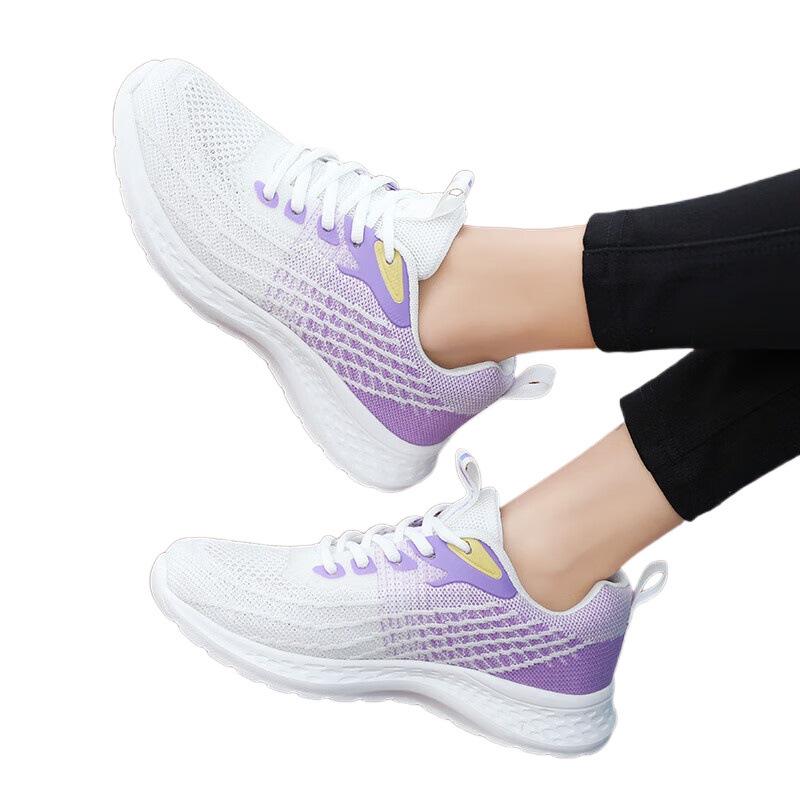 Women's shoes sneakers women's 2025 new summer breathable mesh women's lightweight shock absorption marathon running shoes trendy shoes