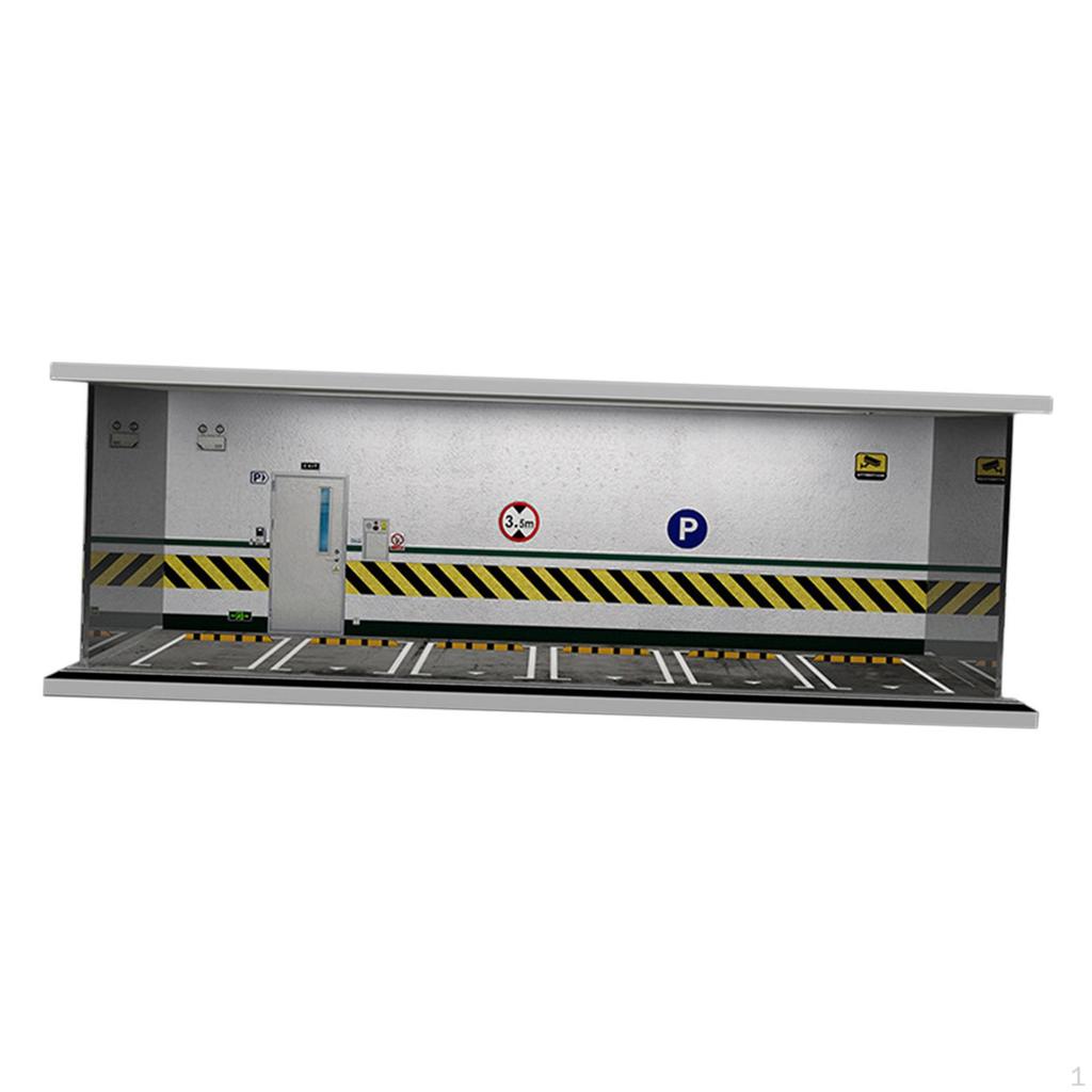 1/64 Model Car Display Case Diorama Desktop Decoration Toy Storage Box Showcase Organizer