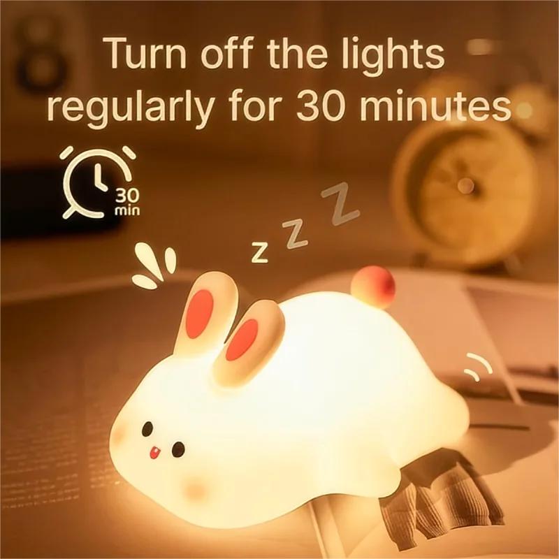 Animal Led Night Light Rechargeable Dimmable Silicone Table Lamp Children's Night Light for Nursery Bedroom Cute Birthday Gift