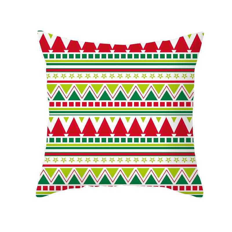 Home Products Christmas Cushion Cover Cartoon Letter Print Peach Skin Cushion Cover