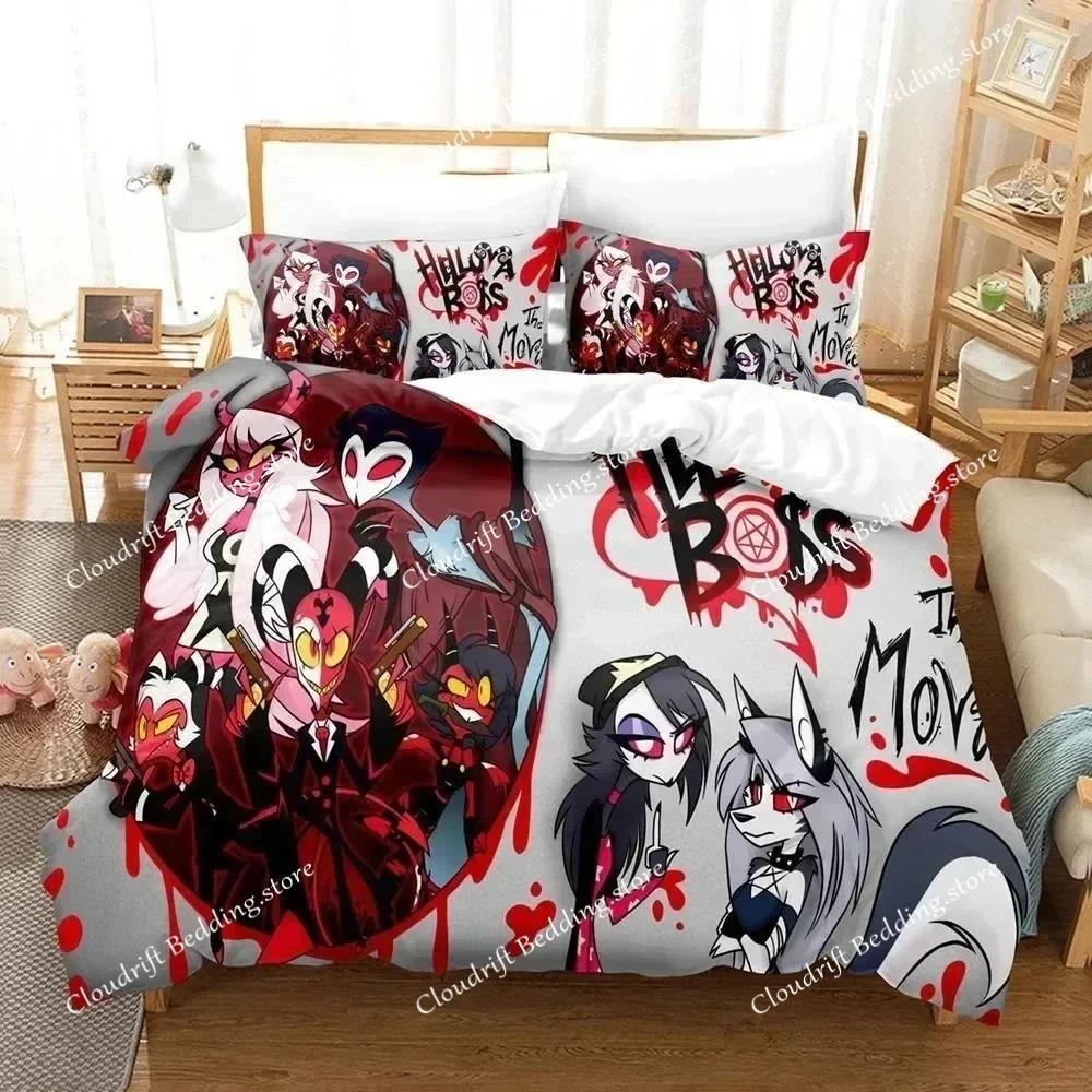 3D Print Helluva Boss Bedding Set Duvet Cover Single Twin Quilt Adult Kids Bedclothes Duvetcover Sets Home Textile Quilt Cover02