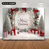 2D Elegant White Christmas Wall Decor, Red Ornaments & Candy Cane Banner