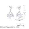 Women's Light Luxury Design Elegant Inlaid Zircon Fan-Shaped Earrings Fashionable And Versatile Niche Design Earrings