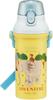 Curious George Water Direct Dishwasher ZOO Set Name Bottle, Drinking, Plastic, One-Touch Bottle, 480ml, Safe, Antibacterial, (Water Bottle, Sticker)