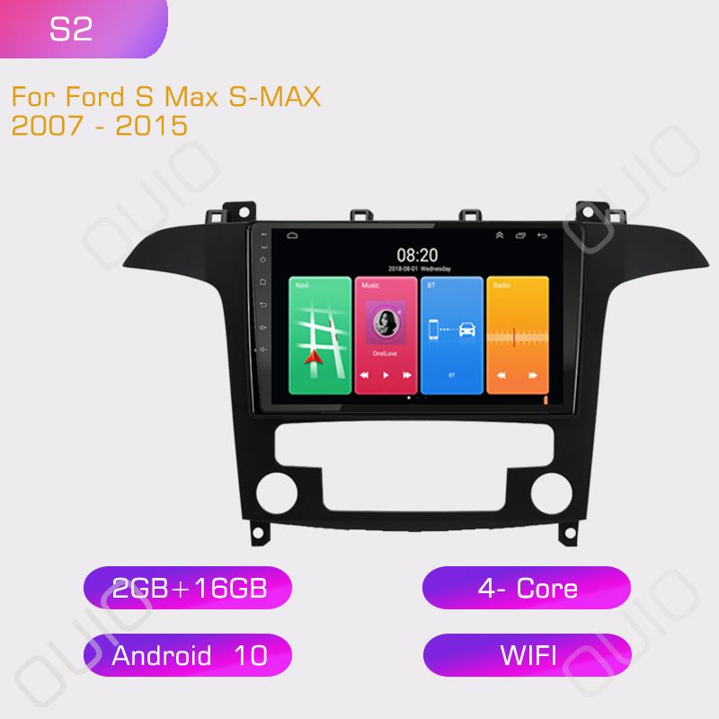 

2din Android10 Автомобильный мультимедийный плеер стерео Carplay Auto GPS Навигация DSP БЕЗ DVD Для Ford S Max S-MAX 2007 - 2015