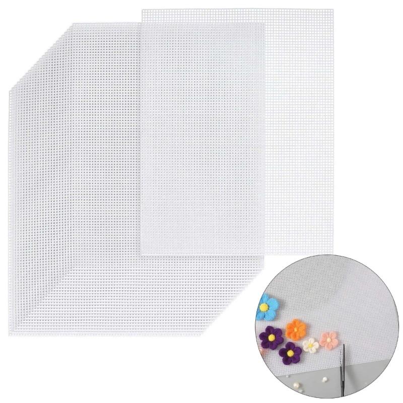 Pack Of Plastic Canvas Fabric Sheets Permanent Crafting Component For Embroidery Sewing Projects