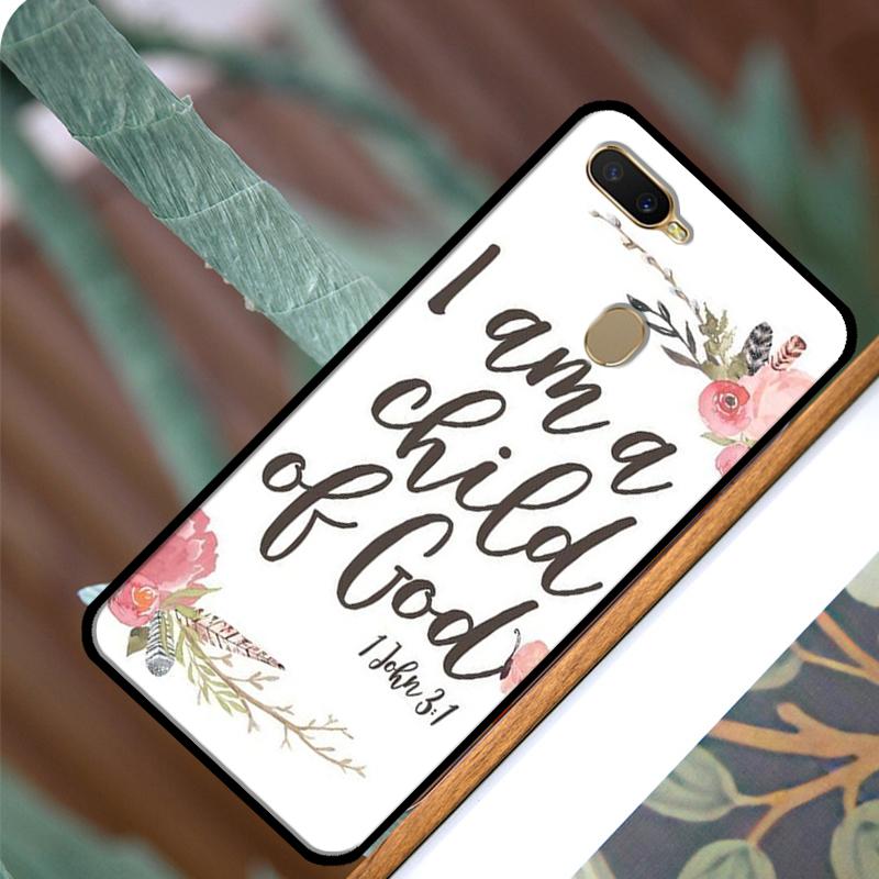 Bible Verse Quotes Case For OPPO A83 A91 A93 A1K A15 A3S A54 A74 A94 A5 A9 A31 A53 A52 A72 A53S Back Cover