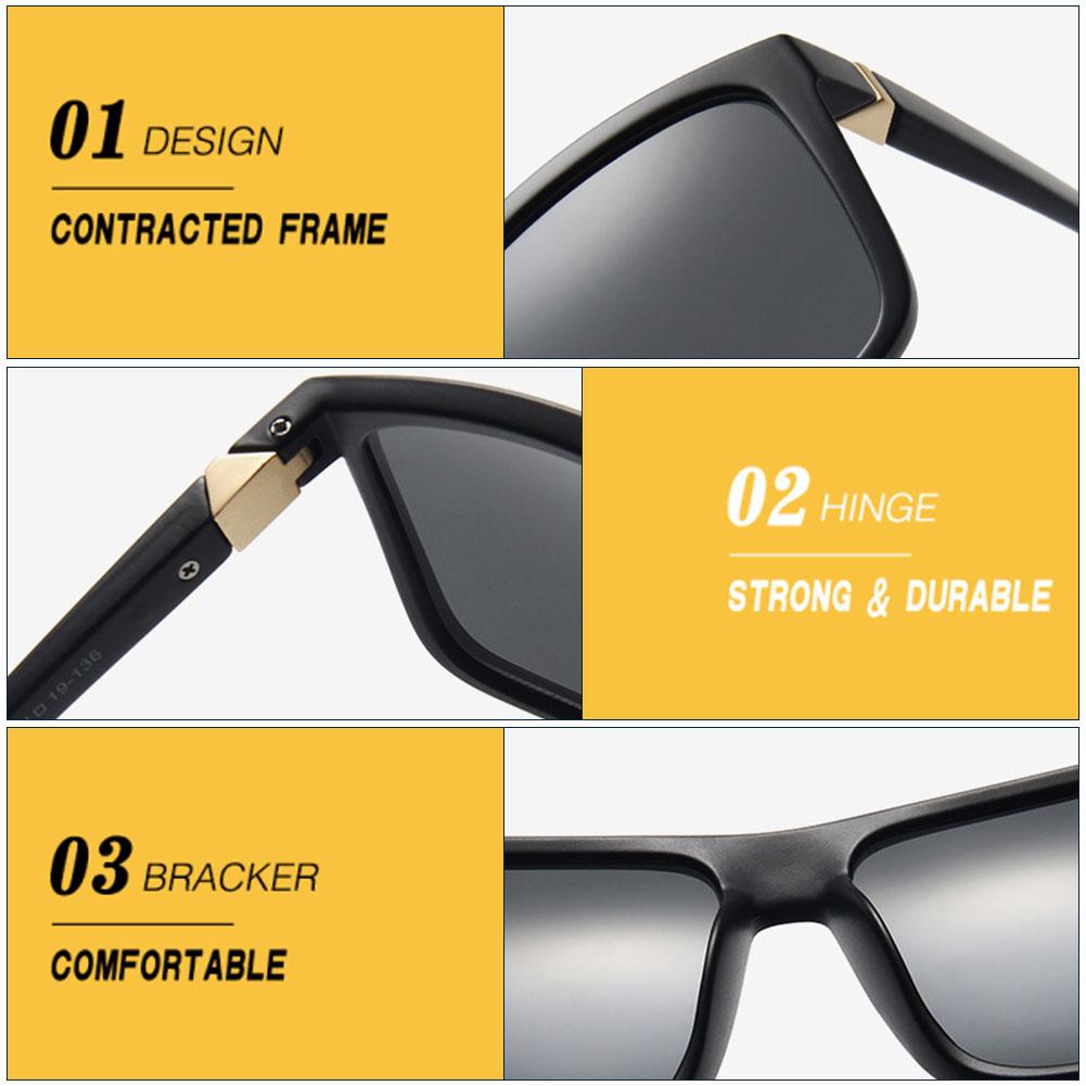 Fashion Sunglasses Men Square Sun Designer Color High Quality Women's Sunglasses Driver Driving Vintage Glasses UV400