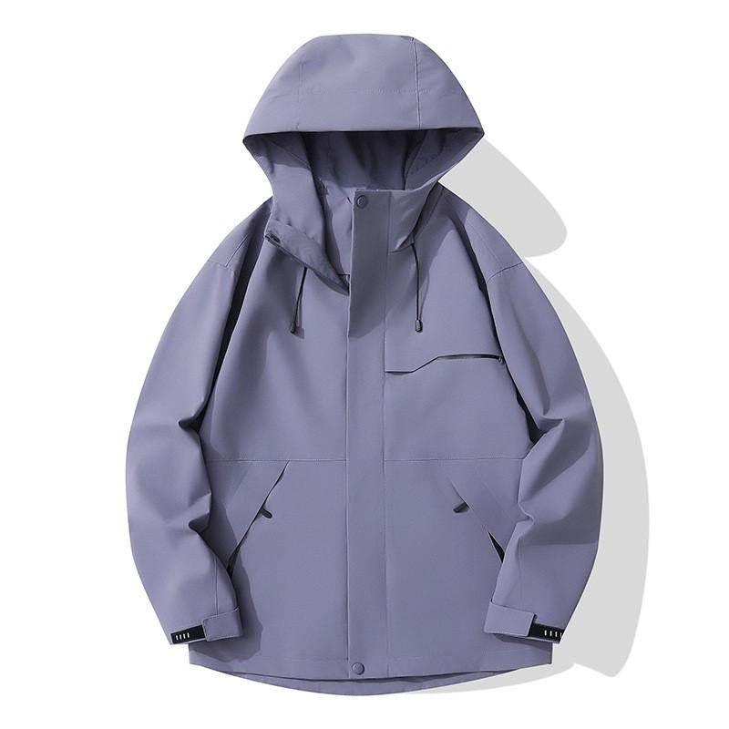 Unisex Lightweight Outdoor Windproof Waterproof Jacket Gore-Tex Fabric Breathable Hiking Raincoat With Hood