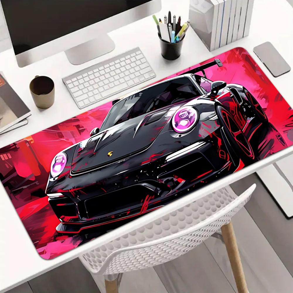 PC Sports Car Pattern Large Gaming Mouse Pad Keyboard Rug Anti Slip Rubber Table Pad Anime Mouse Pad xmm Playmat 800x400x2mm