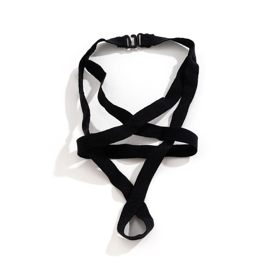 Women's European & American Style Elastic Beach Anklet with Black Fabric Ornament