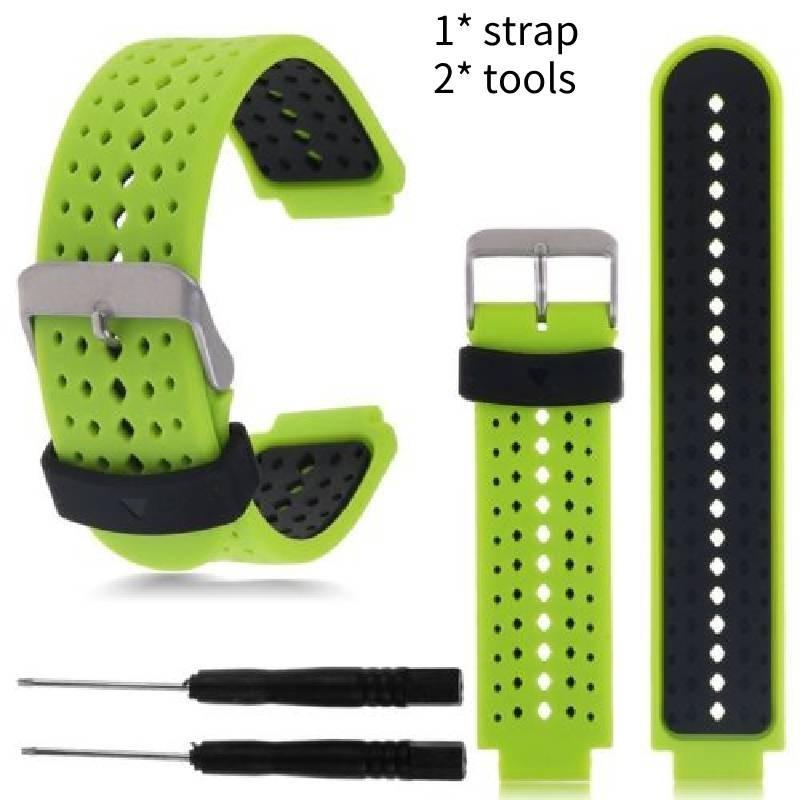 

Силиконовый ремешок для часов Garmin Forerunner 235 620 735xt Green Black