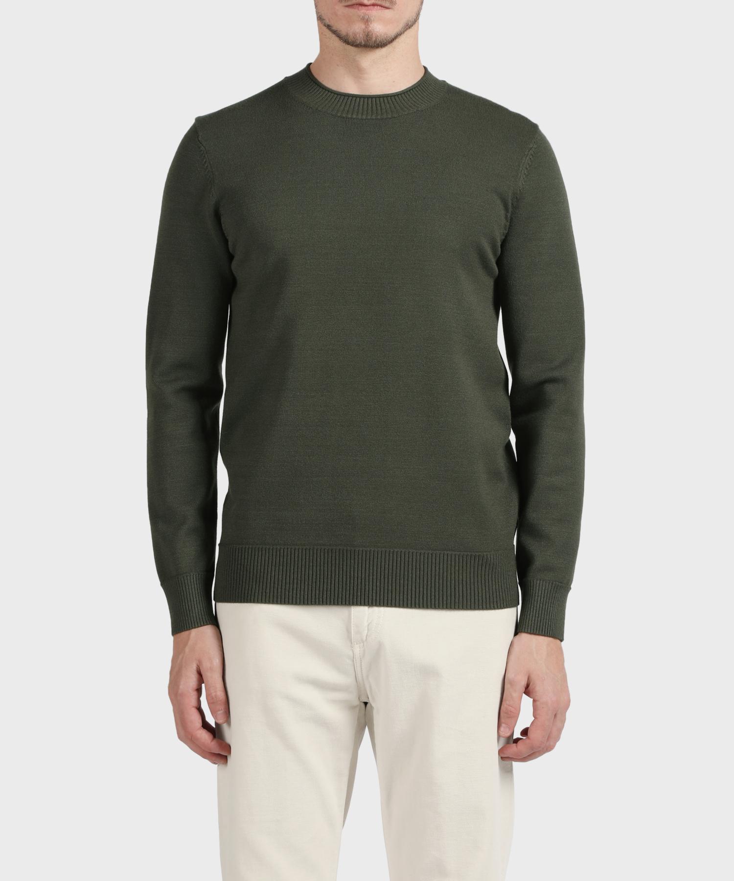 Panicalle Dark Green Slim Fit Viscose Blend Knit Navy/S