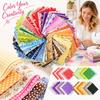 Lot de tissus Patchwork Imprimé Tissage Uni Coton - Petits Motifs Floraux, Couleurs Assorties pour Quilting et Couture