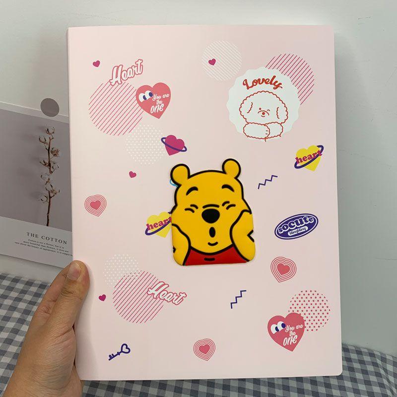 Cartoon A4 Info Booklet Cute Large Capacity Student Test Paper Storage Family Files Baby Pregnancy Inspection Folder