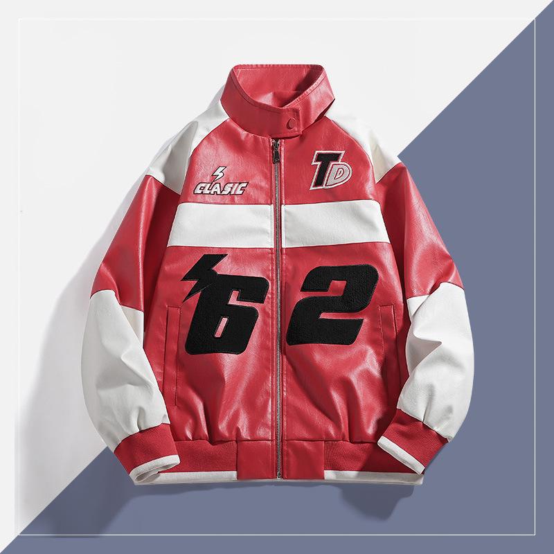 Новая американская мужская кожаная куртка Водонепроницаемая и ветрозащитная Спортивная Высококлассная Модная и Универсальная M красный