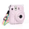 Mini Camera Case PC Crystal Camera Bag with Shoulder Strap Protective Shell for Fujifilm Instax Mini 12 for Camera Instax Mini12