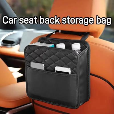 Sac de Rangement Organisateur de Siège de Voiture en Cuir PU pour Tous les Modèles de Véhicules Gardez Votre Habitacle Propre et Protégé avec des Accessoires Auto Essentiels